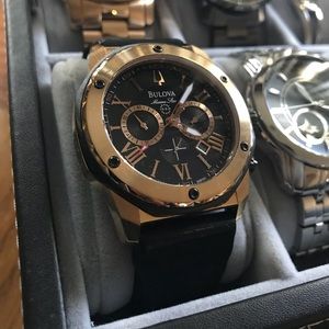 Men’s Bulova Gold Tone Marine Star